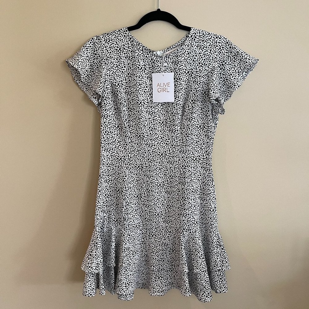 Alive Girl Black and White Mini Dress